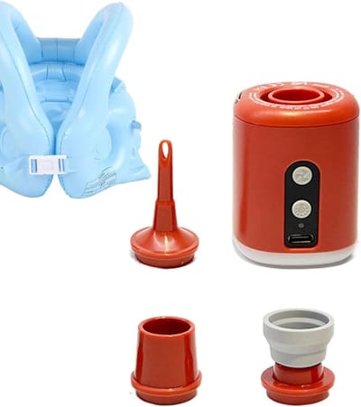 Elektrische Luchtpomp - Draagbare Pomp - Opblaasbare Artikelen - Oplaadbaar 1600 mAh - Compact Formaat - Oranje