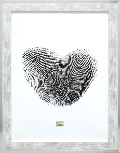 Deknudt Frames fotolijst S43RE1 - wit - zilverkleurige rand - 30x45 cm