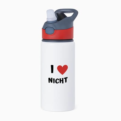 Hacebo® - I love nicht waterfles met rietje rood - Nicht - de liefste nicht - verjaardag - cadeautje voor nicht - nicht artikelen - kado - geschenk - water fles - 650ML