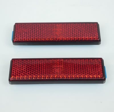 RMS goedgekeurde retro-reflector sticker 94x27mm rood voor motoren auto's Gloednieuw
