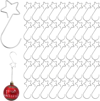 60 Stuks Kerstbal Haken voor Decoratie - Metalen S Haken voor Kerstboom en Muurdecoratie, Ideaal voor Feestdagen