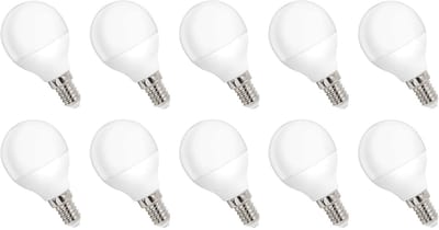 Spectrum LED Kogellamp E14 1W - 230V - 90 Lumen - 3000K Warm wit - Gezellig licht - Energiezuinig - 10 stuks