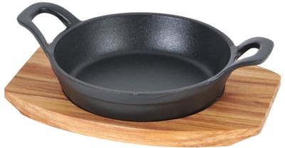 Blackwell - Ovenschaal - Serveerpannetje - Gietijzeren schaal - Mini braadpan - Serving Tower - Serveerpan van Gietijzer - Zwart - Ovenbestendig - ø 15 cm