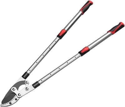 Telescopische Snoeischaar - Takkenschaar Lange Steel - Takken Snoeien - SK5 Staal Aambeeld - Tot 103 cm - Zilver