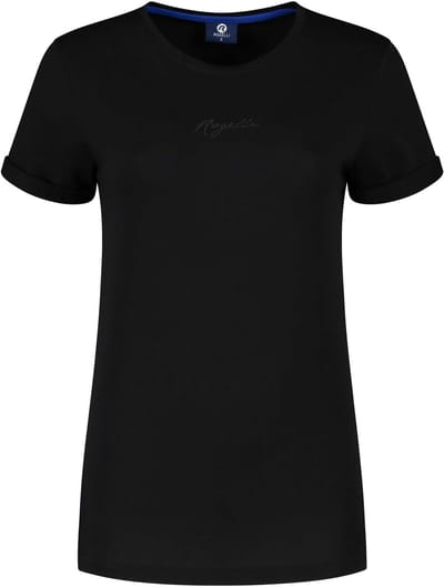 Rogelli Logo Dames Sportshirt - Korte Mouw - Zwart