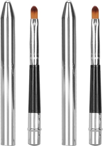 Ergonomische Lipborstel met Aluminium Tube, Retractable Ontwerp, Makkelijk Schoon te Maken, Perfect voor Lipstick en Make-up Applicatie