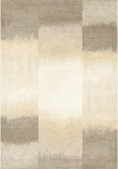 Wasbaar Binnen & Buiten Vloerkleed - 140 x 140 cm - Louis De Poortere Sendai Cottage Grey - Laagpolig Tapijt - Gerecycled PET - Made in Belgium - Circulair