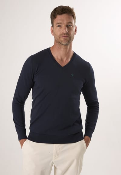 Felix Hardy Trui Met V-Hals - 100% Katoen Heren Navy - 2Xl