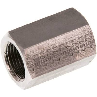 G 1/4'' x G 3/8'' RVS Sok 250 Bar - Hydrauliek - FL2S-F-ST-014G-038G