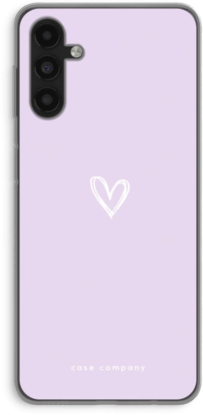 Case Company® - Hoesje geschikt voor Samsung Galaxy A13 5G hoesje - Klein hartje paars - Soft Cover Telefoonhoesje - Bescherming aan alle Kanten en Schermrand