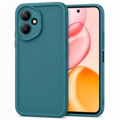 Geschikt voor Honor 400 Hoesje - Siliconen Matte Back Cover - Petrol Blauw