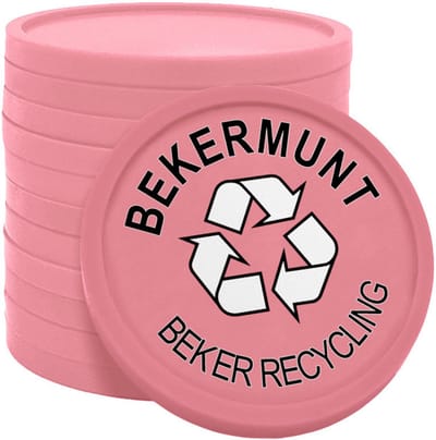 CombiCraft bekermunt gerecycled plastic 29 mm - pastelroze