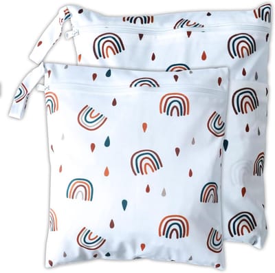 Herbruikbare Luiertassen - Luierzakken Wasbaar - Baby Benodigdheden - Waterdicht Polyester - 3 Stuks - Regenboog