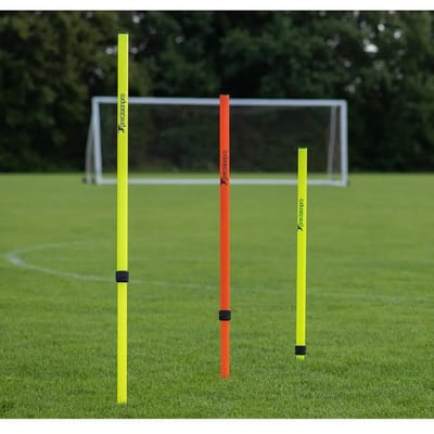 Precision Trainingspalen verstelbaar - 90-170 centimeter - Rood/geel/oranje
