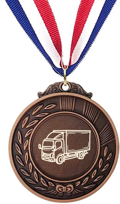 Akyol - vrachtwagen medaille bronskleuring - Vrachtwagen chauffeur - de echte vrachtwagenchauffeur - chauffeur - vrachtwagenchauffeur