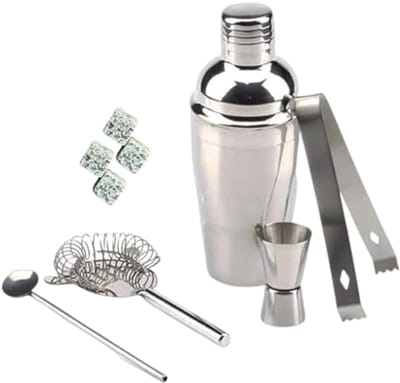 Cocktail Shaker Set met 6 Onderdelen - Essentiële Mixology Tools voor Perfecte Cocktails en Feestjes