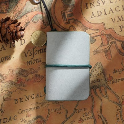 1PC Mini Draagbaar Notitieboek Core Reistijdschrift Boekje Dagboek Dagelijkse Planner Organizer Zakboekje Schetsboek Sleutelhanger Cadeau groen