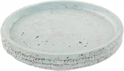 PTMD - kaarsenplateau kaars houder onderzetter - Blauw  - Cement Ø 13 cm