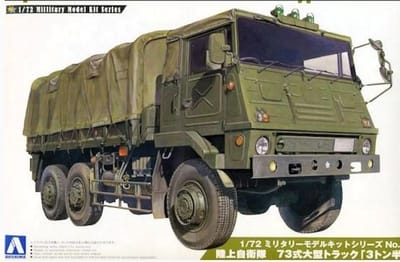 Aoshima Modelbouwpakket Militaire voertuigen - 00234 Japan Ground Self Defense Force Type 73 Truck Plastic - 1:72 - Modelbouw