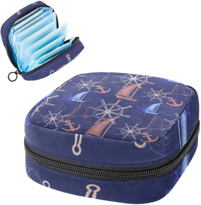 Maandverband Opbergtas - Draagbare Pouch - Hygiëne Onderweg - Zachte Duurzame Stof - 12x17x17 cm - Meerkleurig