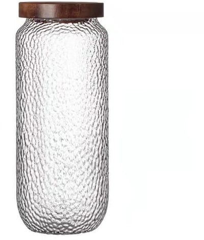 Allecto - Glazen pot - Luchtdichte koffie-opslag - Cilindrisch 1000 ml - Decoratieve container - Thee & koffie sealer - Voor voeding - Hammerhead p...
