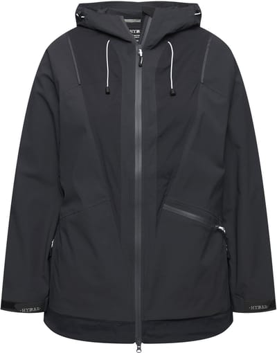 Ulla Popken - Dames - Functionele jas waterdicht 2-wegrits reflector - Zwart - Maat 42+
