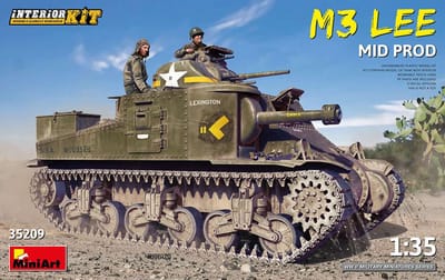 MiniArt Modelbouwpakket Militaire voertuigen - 35209 M3 Lee Mid Production with Interior Kit Plastic - 1:35 - Modelbouw