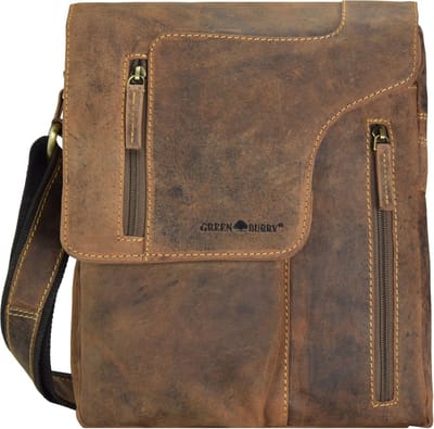 GREENBURRY schoudertas Vintage Revolver Bag Brown bruine