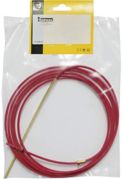 Draadgeleidingsseele voor roestvrij staal en aluminium - 3 m - Ø 1,0/1,2 mm - rood