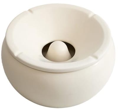 Home deco factory Asbak Marrakech - beige - keramiek - D24 cm - sigaretten - tabak