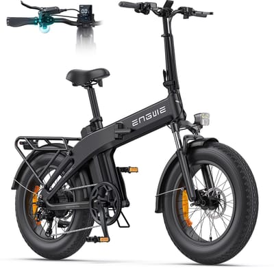 ENGWE EP-2 3.0 BOOST Elektrische fiets - Actieradius 120km - Verwijderbare batterij 48V13.5Ah - 250W Motor - Shimano 7 Versnellingen - 20 Inch opvouwbare City Commuter E-Bike - Hydraulische schijfrem - VTC Fatbike - zwart