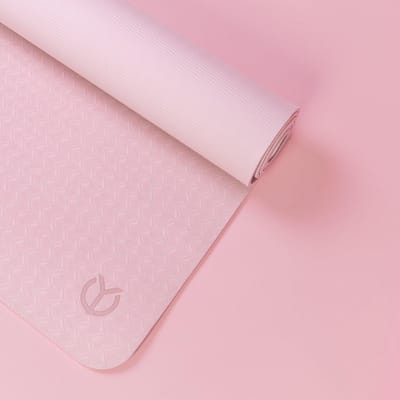 Cabau – Bloom Yogamat – Roze – 183 x 61 cm – 6 mm dikte – TPE Materiaal – Anti-Slip & Zweetabsorberend – Incl. Draagriem – Fitness & Yoga Mat