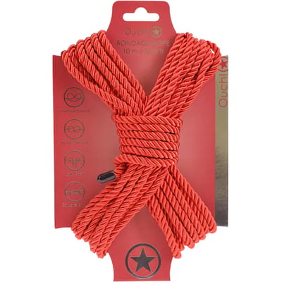Polyester Bondage Rope - 32.8 ft / 10 m - Red
