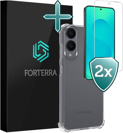 Hoesje Met Screenprotector - 2 stuks - Geschikt voor Samsung Galaxy S25 Edge - Sterk & Shockproof - Back Cover - Siliconen Case - Telefoon Hoes - Shock Proof - Transparant