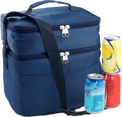 Koeltas draagtas schoudertas blauw 26 x 19 x 26 cm 13 liter - Koeltassen