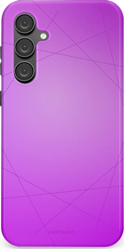 Casetastic Hoesje Geschikt voor Samsung S23 FE - Stijlvolle Beschermende Duo-layer Case - Emily in het paars