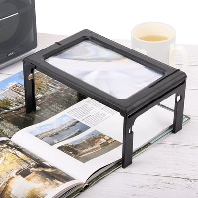 Tafel Loep - Vergrootglas met LED verlichting - Loep 2.5x - Vergrootglas Lezen - Voor Slechtziende - 24 x 16 x 11.5 Cm