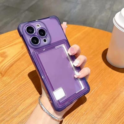 Étui de téléphone transparent avec porte-cartes pour Samsung galaxy S24 Ultra Plus A54 5g A15 A35 A25 A53 A33 A05 S23 S22 Ultra A12