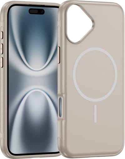 Hoesje Geschikt voor iPhone 17 - Beige - Geschikt voor MagSafe - Magnetische Zachte Liquid Siliconen Back Cover Case