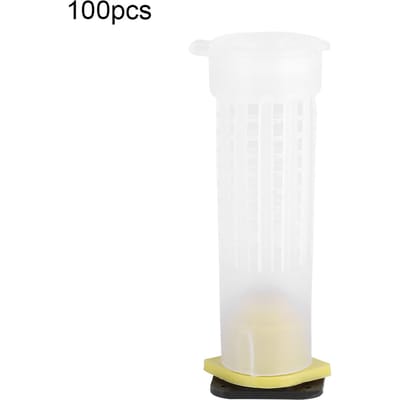 100 PIÈCES Kit Cupules d'Élevage Apiculture Cages à Reine d'Abeilles Rouleau Apiculteur Outil Équipement