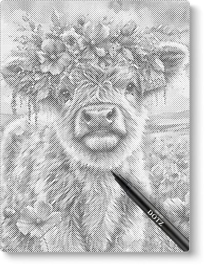 Kalfje Met Bloemen | Dot painting | 30x40cm | Dot painting | Oh My Dotz | Dots stippen | Diamond painting & Schilderen op nummer alternatief | Happy hobby
