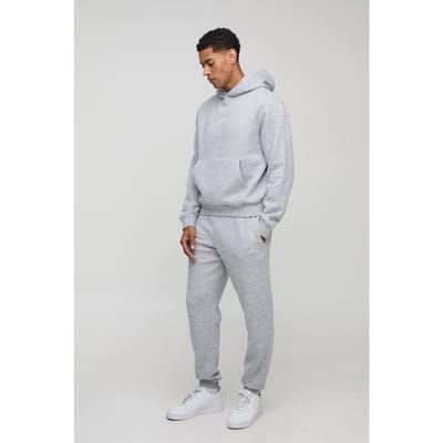 BM Signature Boxy Trainingspak met capuchon | Grey Marl | Size XS