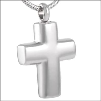 Aramat Jewels | Gedenkhangers | Stalen Kruis Ashanger - Symbolische Herinnering | Kruis zilverkleur-3-1.8cm | |20mm | Staal | Volwassenen | Verkleurd niet
