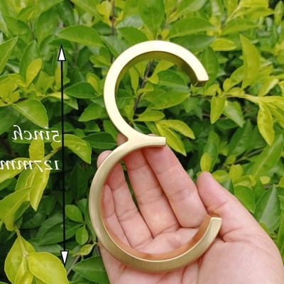 Huisnummer - Adrescijfer Deur - Huis Markeren - Roestvrij Satijn Messing - 127mm Hoog - Goudkleurig