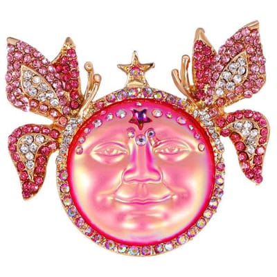 Broches Insignes Classiques Vintage Éclatant Cristal Solaire Industrie Lourde Rose Pour Femmes Hommes Rétro Design Moyen Broches Boucles Brillantes multi
