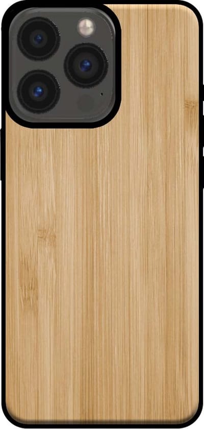 Smartphonica Telefoonhoesje voor iPhone 13 Pro met houten look - backcover bamboo kunsthout hoesje - Bruin geschikt voor iPhone 13 Pro
