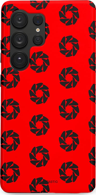 Casetastic hoesje geschikt voor Samsung Galaxy S25 Ultra - Dubbellaagse bescherming - Zwarte Sterren op Rood - Fashion Case - Rood Zwart