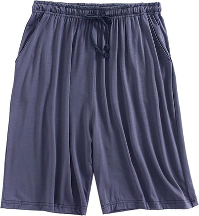 Loungeshorts Heren - Pyjamabroek Comfortabel - Ontspannen Thuis - Ademend Viscose Materiaal - Oversized Pasvorm - Grijs