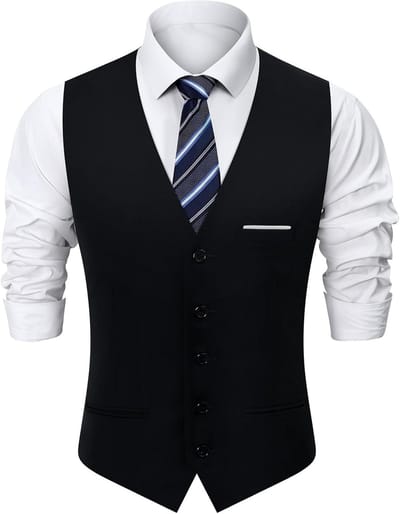 Formele Mintgroene Vest voor Mannen - Enkele Knopen, Slim Fit, V-hals, Bruiloften, Maat S-3XL
