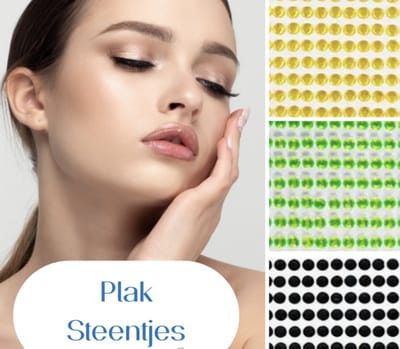 100 plak oorbellen- geel -groen- zwart-geen gaatje-Charme Bijoux